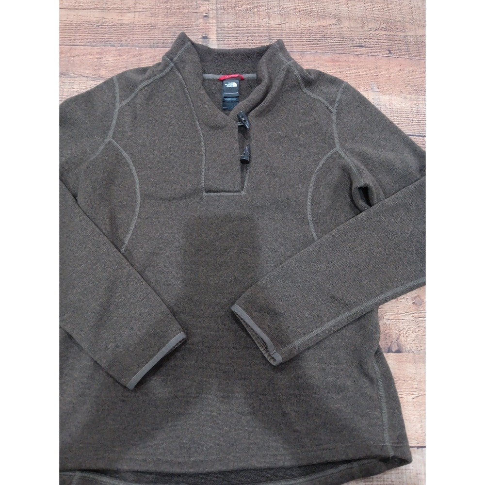 The North Face Womens Brown Fleece Toggle Shawl Neck Sweater XL Pullover  2475
